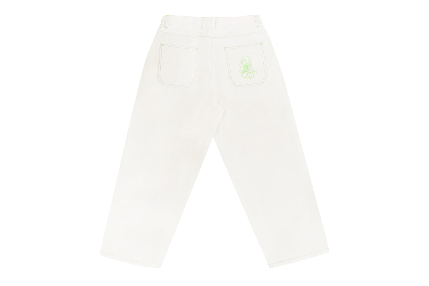 Goblin Jeans (White/Green)