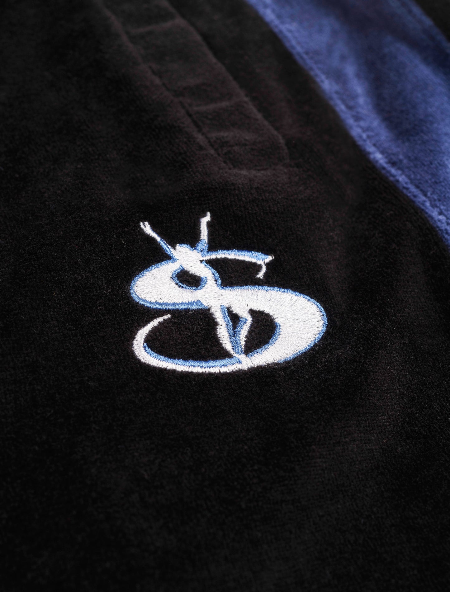 Milano Track Velour Pants (Black/Navy/Off-White)