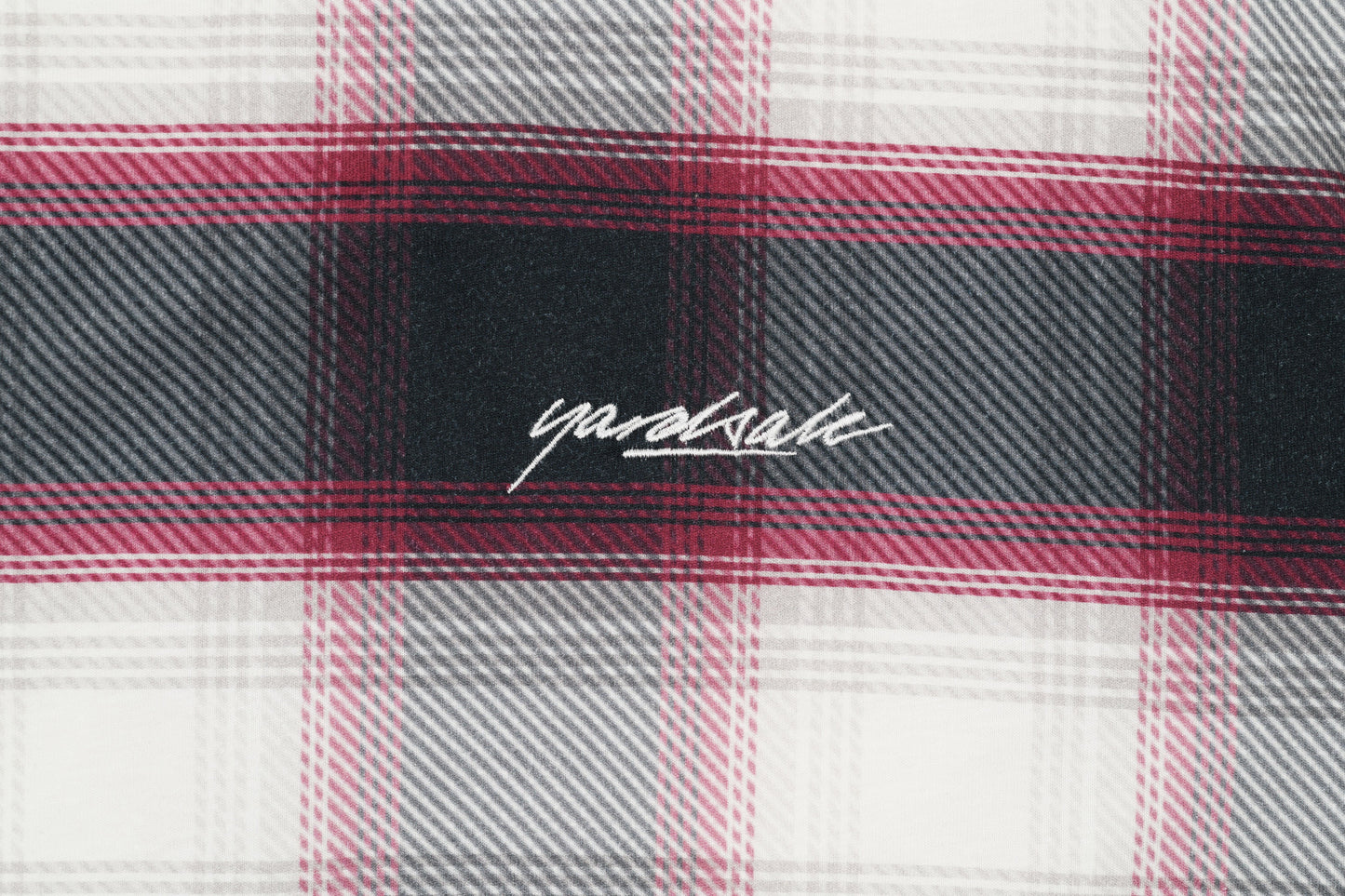 Shadow Plaid T-Shirt (White/Red)