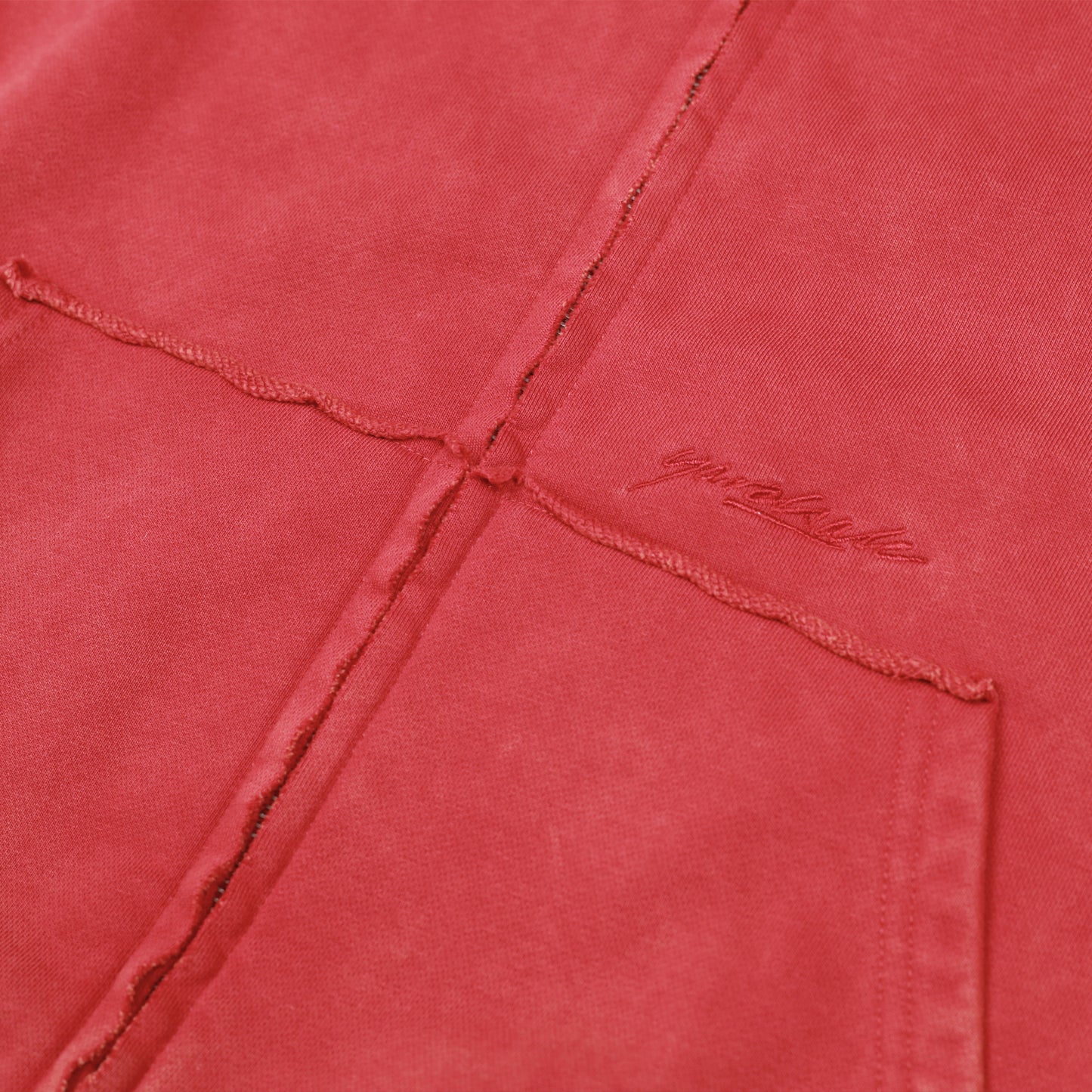 Raw Edge Hood (Red)