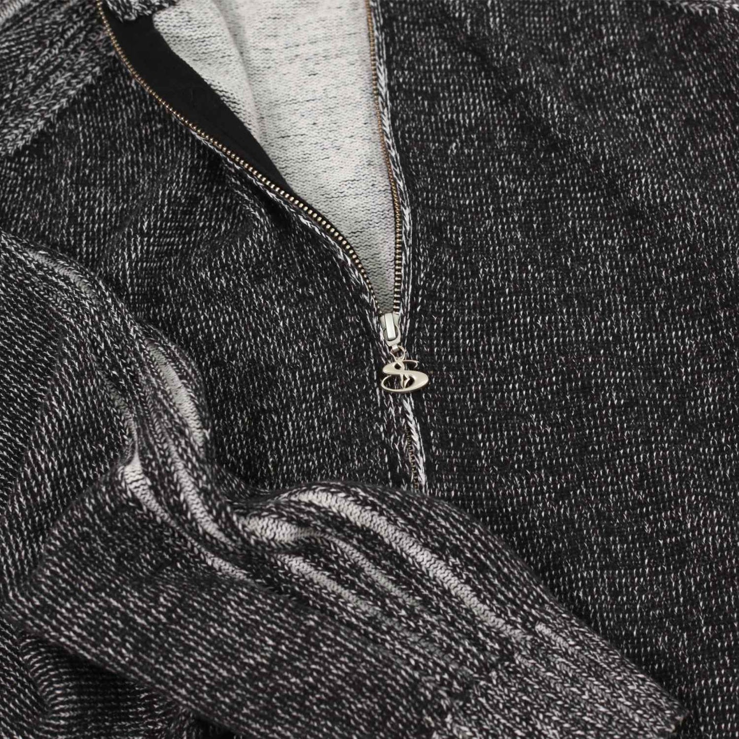HEATHERED PHANTASY FULL-ZIP (BLACK/STONE)